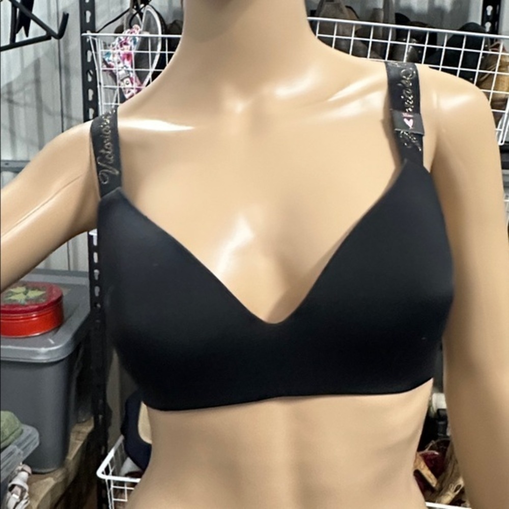 Victoria's Secret Black Bra with Embellished Straps
